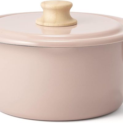 Enamel 2.4 Qt Casserole | Cotton Series, Ash Pink | 2.7 LB