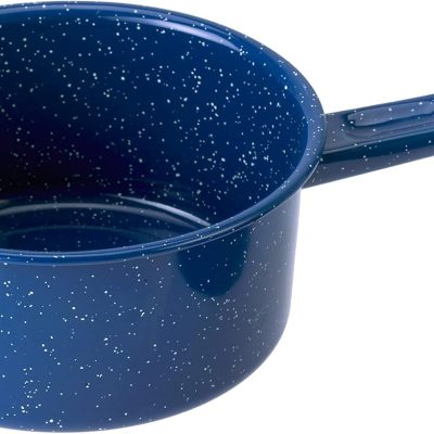 2 qt Sauce Pan | Enameled Steel Sauce Pan for Camping, Cabin and Farmhouse Kitchen